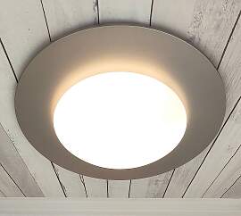 home24 Deckenleuchte Saturn Silber/Silber