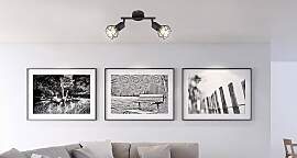 home24 Deckenstrahler Xara I 8 x 18 x 22cm Schwarz 