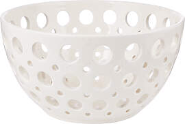 home24 Deko-Schale 25 x 14 x 25cm Beige/Beige