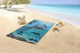 home24 Duschtuch Will 75 x 150 x 1cm Blau