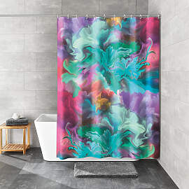 home24 Duschvorhang Fusion Polyester Multicolor