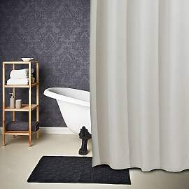 home24 Duschvorhang I 100% Polyester Beige/Beige