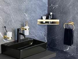 home24 Eckduschablage Genova Eckablage: Edelstahl, 