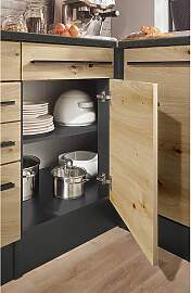 home24 Eckschrank 115 x 90 x 60cm Braun/Eiche