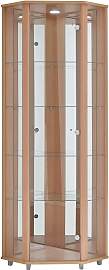 home24 Eckvitrine I 71 x 172 x 52cm Braun/Buche