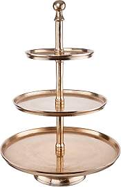 home24 Etagere 45 x 66 x 45cm Gold/Gold