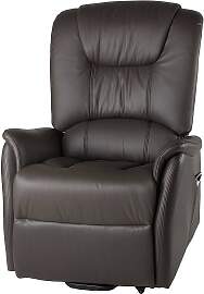 home24 Fernsehsessel Messina XXL Braun/Braun