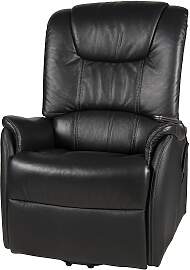 home24 Fernsehsessel Messina XXL Schwarz/Schwarz