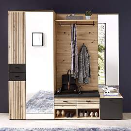 home24 Garderobenbank 126 cm 126 x 47 x 38cm