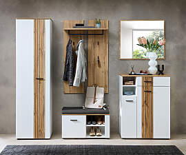 home24 Garderobenbank 80 cm 80 x 47 x 38cm Weiß