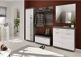 home24 Garderobenbank 90 x 44 x 40cm Grau