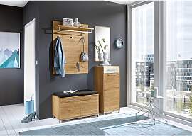 home24 Garderobenbank Vedo 86 x 47 x 40cm Braun