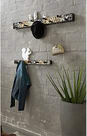 home24 Garderobenleiste Soleto 75cm Schwarz/Gold