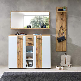 home24 Garderobenpaneel 35 cm 35 x 153 x 30cm Braun