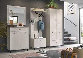 home24 Garderobenpaneel 60 x 140 x 35cm Beige
