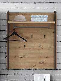 home24 Garderobenpaneel 87 x 100 x 31cm Braun/Grau