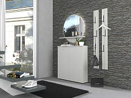 home24 Garderobenpaneel Mizzer 15 x 150 x 2cm Grau