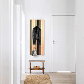home24 Garderobenpaneel Solpen 50 x 125 x 7cm Braun