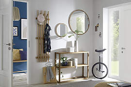 home24 Garderobenpaneel Typ D 40 x 135 x 11cm Braun