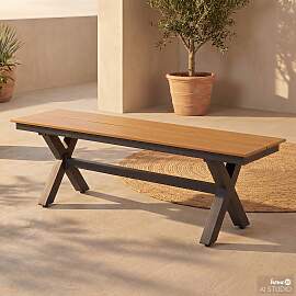 home24 Gartenbank Hila Gestell: Aluminium,