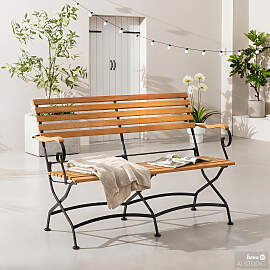 home24 Gartenbank Sitz & Lehne: Massivholz