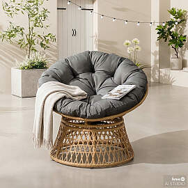 home24 Gartensessel Dogger 78 x 85 x 89cm Grau