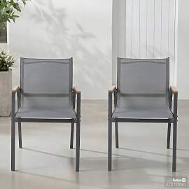 home24 Gartenstuhl Alora 2er-Set Gestell: Stahl,