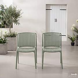 home24 Gartenstuhl Verta 2er-Set Polypropylen