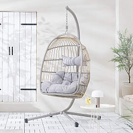 home24 Hängesessel Hooper 95 x 190 x 95cm