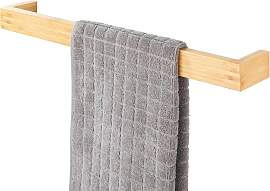 home24 Handtuchstange Bambus, naturbelassen Beige