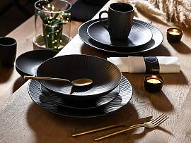 home24 Kaffeebecher 6er-Set 26 x 32 x 32cm Schwarz
