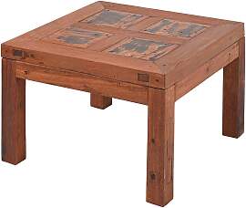 home24 Kaffeetisch Teakholz, lackiert 69 x 45 x