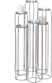 home24 Kerzenhalter Candia Silber