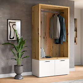 home24 Kompaktgarderobe 106 x 200 x 47cm