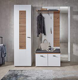 home24 Kompaktgarderobe 3-teilig 172 x 201 x 40cm