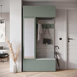 home24 Kompaktgarderobe Mansard 115 x 232 x 38cm