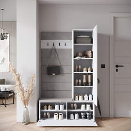 home24 Kompaktgarderobe Mansard Typ B 115 x 192 x