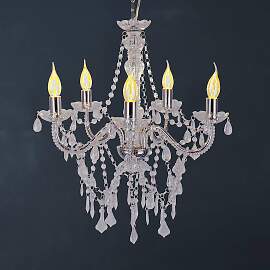 home24 Kronleuchter Astia Ø 52cm Silber/Silber