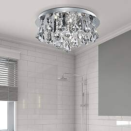 home24 LED-Deckenleuchte Bathroom II 38 x 18 x