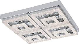 home24 LED-Deckenleuchte IV 52 x 10 x 52cm Silber