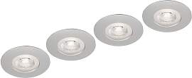 home24 LED-Einbauleuchte Kulana III 4er Set Ø 9cm 
