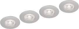 home24 LED-Einbauleuchte Kulana IV 4er Set Ø 9cm