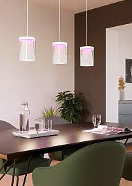 home24 LED-Pendelleuchte Chiusello 83 x 110 x 13cm 