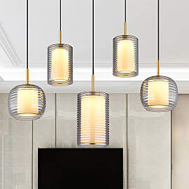 home24 LED-Pendelleuchte Lampigna Typ C 32 x 150 x 
