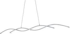 home24 LED-Pendelleuchte VI 120 x 120 x 8cm Silber 