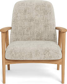 home24 Loungesessel Beige Strukturstoff 71 x 83 x