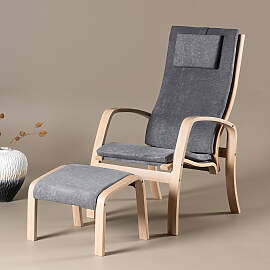 home24 Loungesessel Grötö Grau/Dunkelgrau