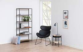 home24 Loungesessel MONTALA Schwarz/Schwarz