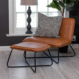 home24 Loungesessel X-Lounge Braun/Braun