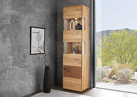 home24 Massive Standvitrine Mieva 50 x 202 x 40cm